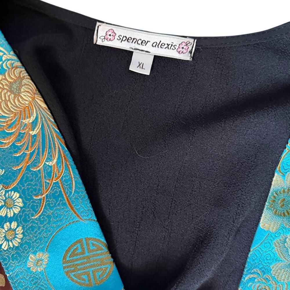 ✨ Boho Patchwork Kimono Jacket / Embroidered Frog… - image 5